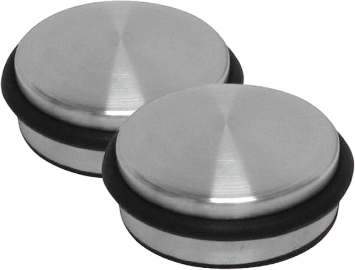 NORDIX Deurstop - 2 Stuks - Deurstopper - Deurstoppers voor Binnen - Deurbuffer - Deurvastzetter - Antislip - RVS - 10,5cm - ACERO