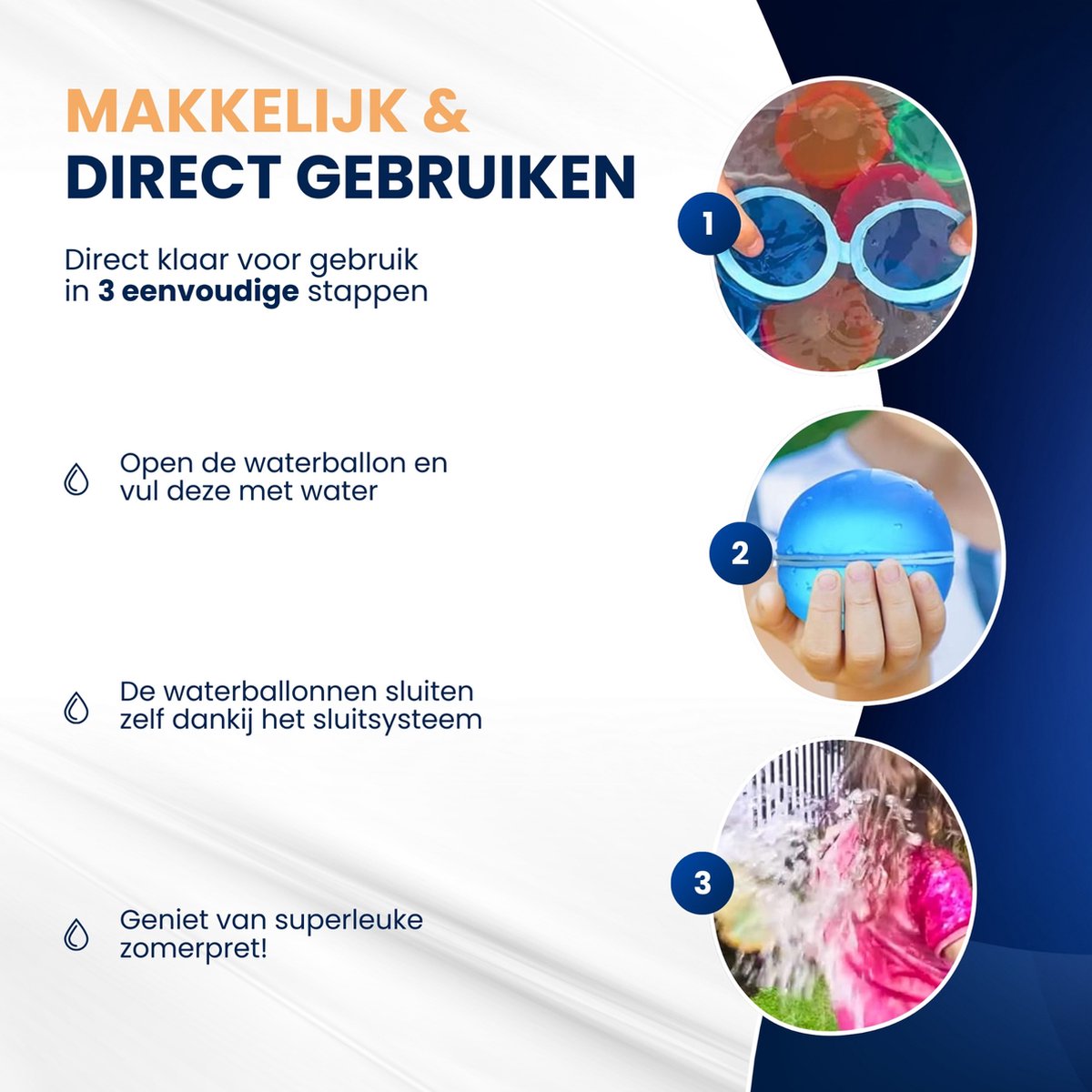 CaptainXL Waterballonnen - Herbruikbare Waterballonnen - Zelfsluitend Waterballonnen - Waterspeelgoed - Waterspeelgoed voor Buiten - Speelgoed - Duurzaam - 16 Stuks — afbeelding 4