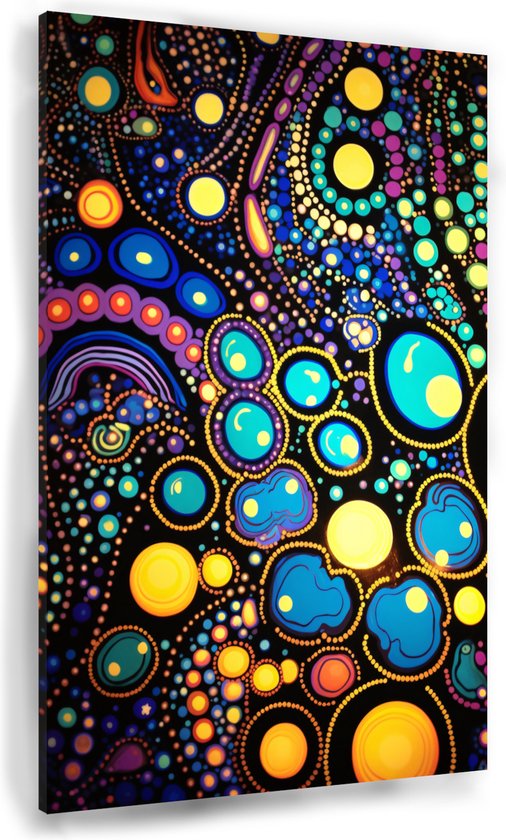 psychedelisch schilderijen - Moderne kunst schilderijen - Schilderijen canvas Woonkamer - Muurdecoratie kinderkamer - Canvas schilderijen woonkamer - Kantoor decoratie 50x70 cm