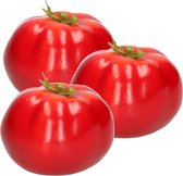 Esschert Design kunstfruit decofruit - 3x - tomaat/tomaten - ongeveer 6 cm - rood