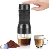 Netonic Draagbare Koffiemachine - Draagbare Koffiezetapparaat - Espressomachine - Voor Nespresso, Dolce Gusto Cups - Compact - Draagbaar - Ideaal Voor Op De Camping - Zwart