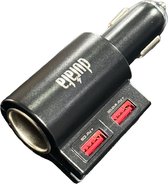 Sigarettenaansteker Auto Splitter 1 Plug Met 2 USB Autolader Poorten