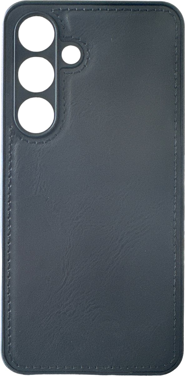 Backcover Kunstleder met silicone TPU-randen Geschikt voor: Samsung Galaxy S24 - Zwart