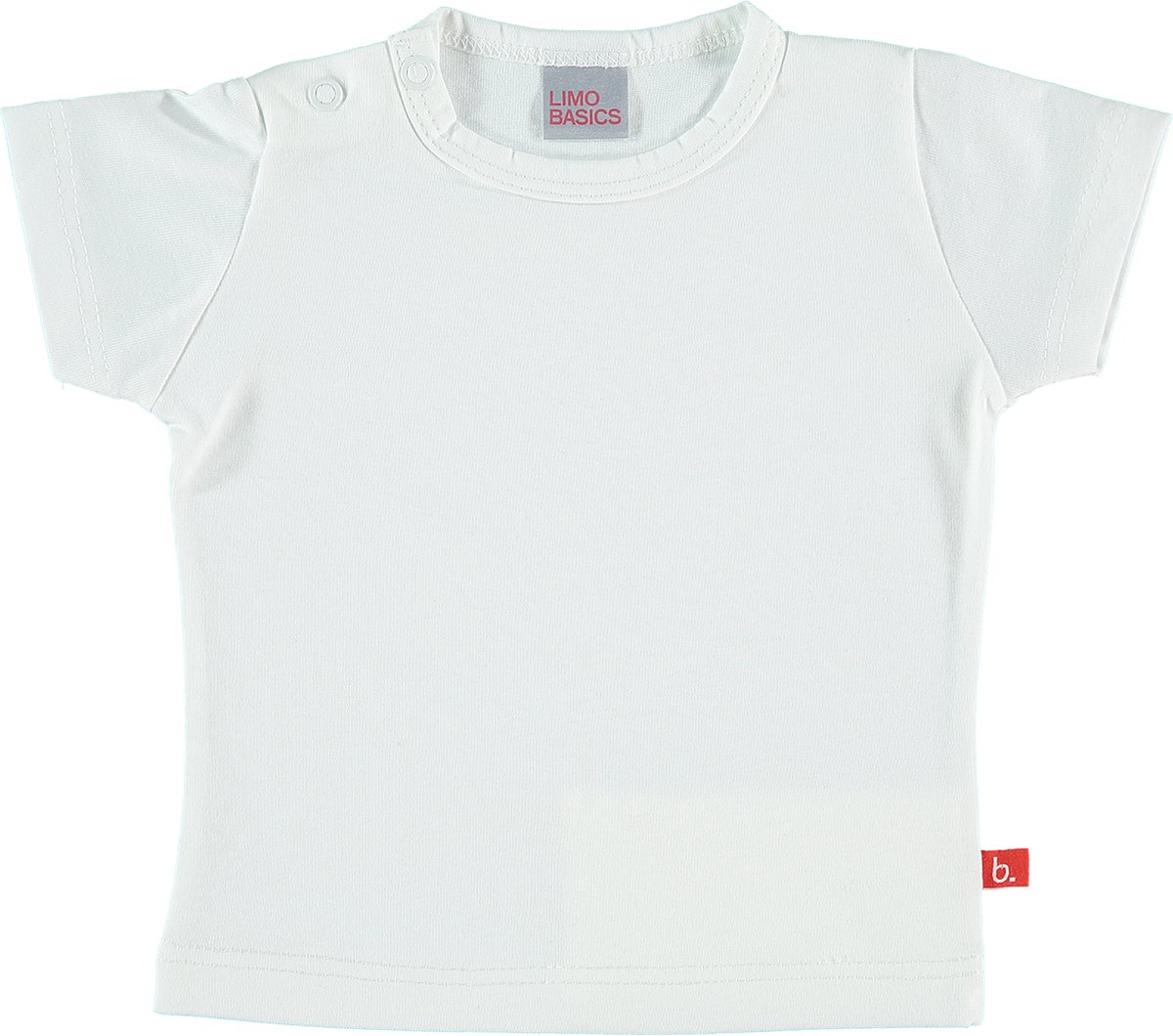 Baby t-shirt 86-92 wit biologisch katoen - ronde hals