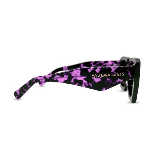 Tijdelijk: 1+1 Gratis Actie - PB Sunglasses - Luca Purple - Zonnebril dames - Gepolariseerd - Oversized - 100% stevig acetaat frame - Paarse dames zonnebril — afbeelding 4
