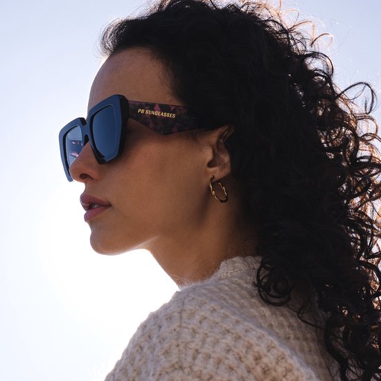 Tijdelijk: 1+1 Gratis Actie - PB Sunglasses - Luca Purple - Zonnebril dames - Gepolariseerd - Oversized - 100% stevig acetaat frame - Paarse dames zonnebril — afbeelding 2