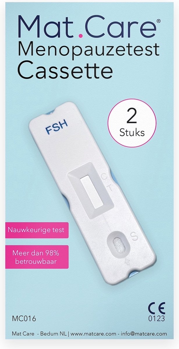 Goedkoopste Mat Care Menopauzetest Cassette - FSH test - vruchtbaarheidstest vrouw - 2 stuks