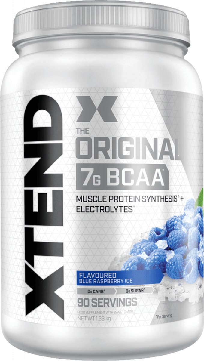 Goedkoopste Xtend BCAA 90servings Blue Raspberry