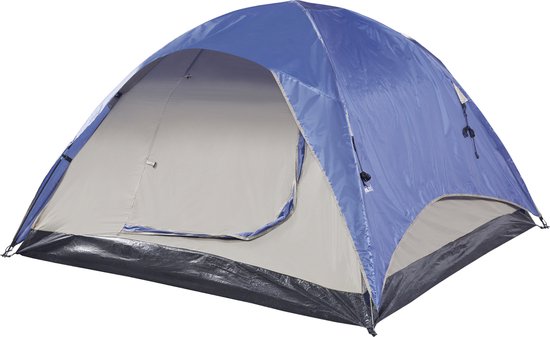 Tent Bergeijk 213x213x130 cm blauw en beige — afbeelding 3