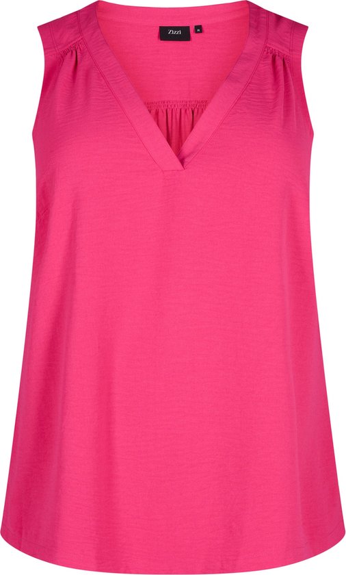 ZIZZI MFIKKA, S/L, TOP Dames Blouse - Pink - Maat XXXL (63-64)