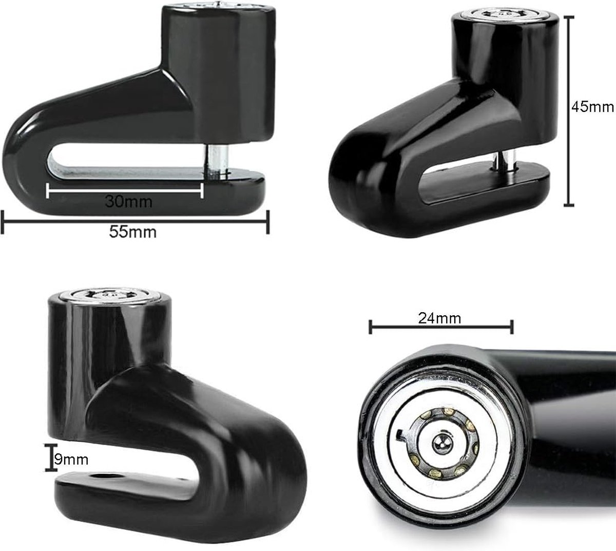 Schijfremslot - Fiets Slot - Elektrische Step Slot - Remschijfslot - Motorslot - Slot - Motorslot / Scooterslot - e-bike - Motor - Scooter – foto 7