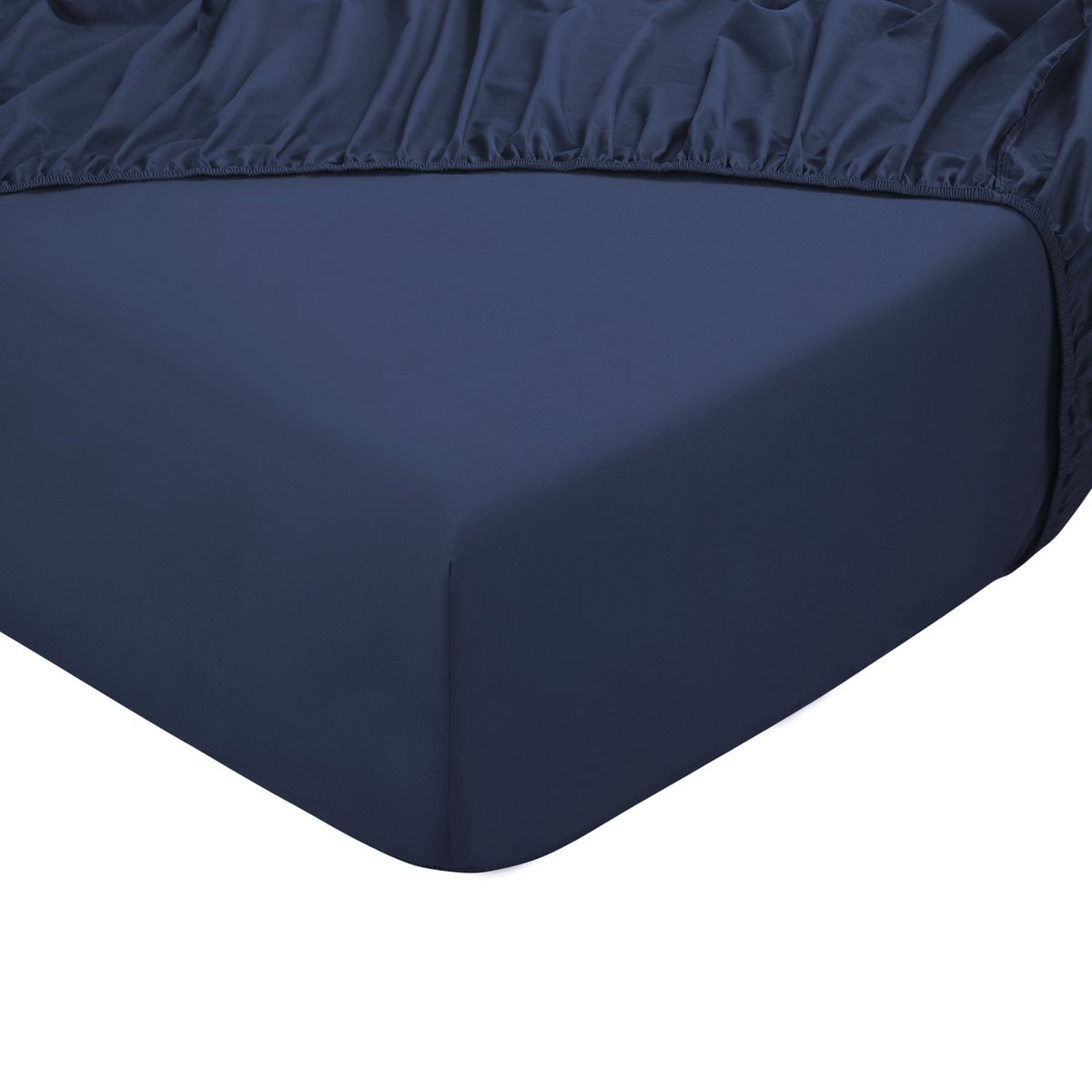 PHLOX Hoeslaken - 100% Katoen Satijnen (300 TC) - Tweepersoons 180x200 cm - Zacht & Huidvriendelijk - Rondom Elastiek - Blauw