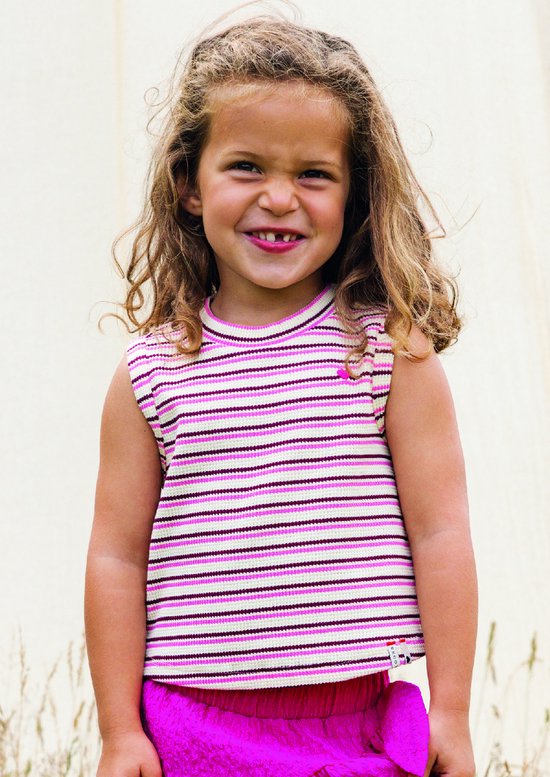 LOOXS Little 2412-7436-798 Meisjes T-Shirt - Maat 110 - Roze van 95% cotton 5% ea