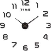 Horloge Murale avec Chiffres en Vrac - Klok DIY - Zwart - 60-125 cm