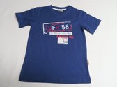 T shirt - Korte mouw - Jongens - blauw - V hals - 4 jaar 104
