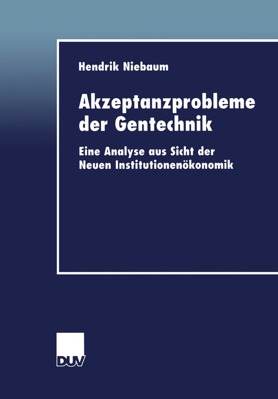 Akzeptanzprobleme Der Gentechnik - cover