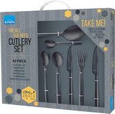 Bol.com Amefa Manille - 42-delige bestekset voor 6 personen - Mat Zwart aanbieding