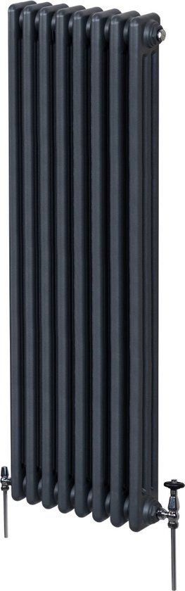 Traditionele 3 Kolom Verticaal Radiator - 1800 x 382mm - Grijs | bol