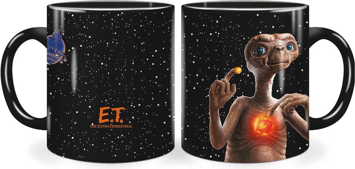 E.T. - Thermoreactieve Warmtewissel Mok - Zwart - 400ml