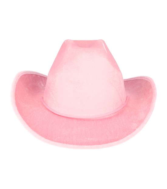 Cowboyhoed Cowboy Hoed Hat Velvet Roze Festival Western Thema Feest