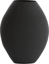 Luqaza Vaas Rodin - Zwart - 25x12x32cm - IJzer - Modern - Bloemenvaas - Woondecoratie - Decoratieve vaas voor woonkamer of slaapkamer