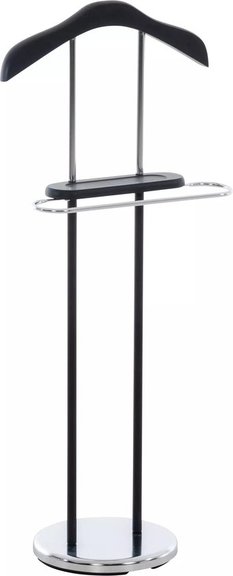 CARO-Möbel Dressboy Dressboy kledingrek JIVO, in wit aluminiumkleurig, 121 cm, garderobe met broekhanger CARO-Möbel Dressboy Dressboy kledingrek JIVO, in wit aluminiumkleurig, 121 cm, garderobe met broekhanger