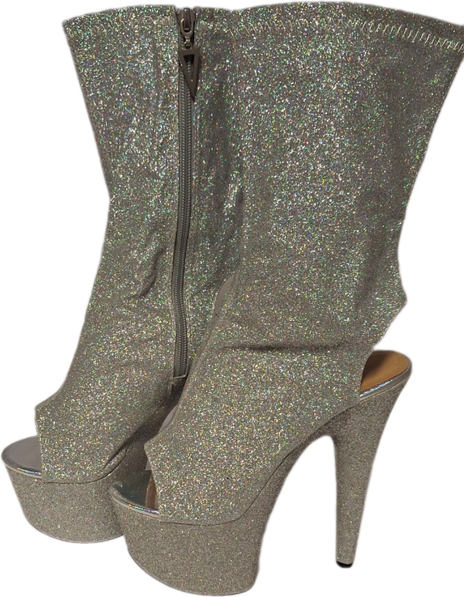 SOISBELLE SILVER STRASS ENKELLAARSJE PLATEUZOOL SIZE 36