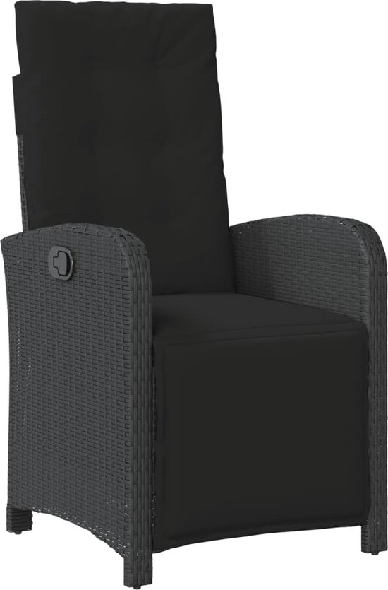 vidaXL-Ensemble de jardin 9 pièces-poly-rotin-noir