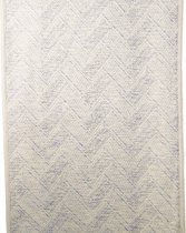 Beige en blauwe katoenen tafelloper 140x40