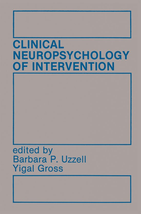 Clinical Neuropsychology of Intervention - cover