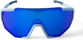 DESCENT - Sportzonnebril [Bolt] - Wit - Blauw - MTB - Wielrennen - Extreme sports - Mountainbike - Fietsen - Hiken