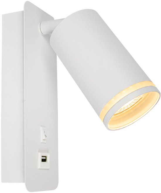 Applique LED - Lampe de chevet avec port USB | Raccord GU10 | Blanc