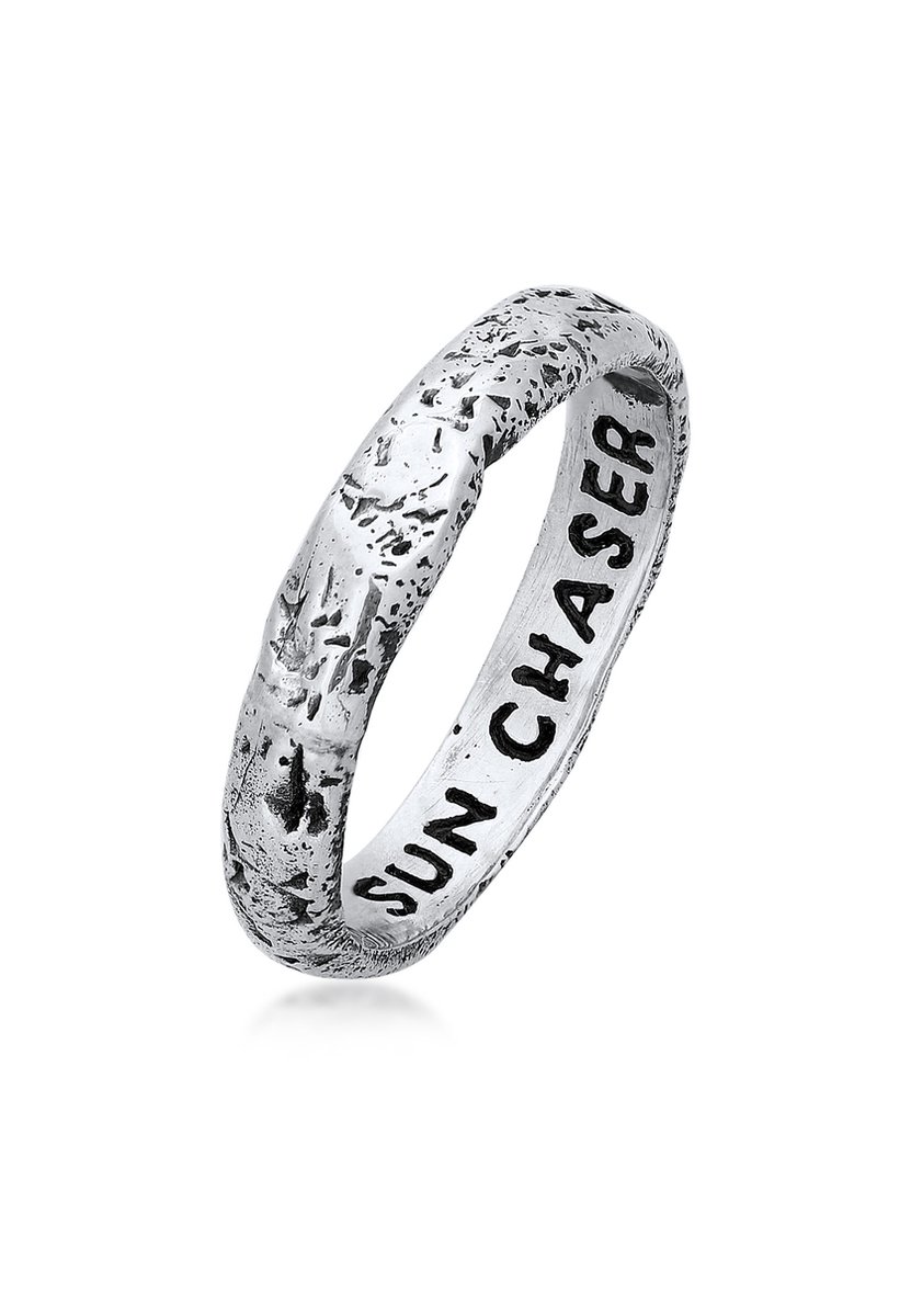 Haze & Glory - Ring - HG HAZE & GLORY - Ring voor Heren in 925 sterling zilver, Sieraden voor Heren, Zilveren ring geoxideerd, Cool, Sun Chaser - Heren