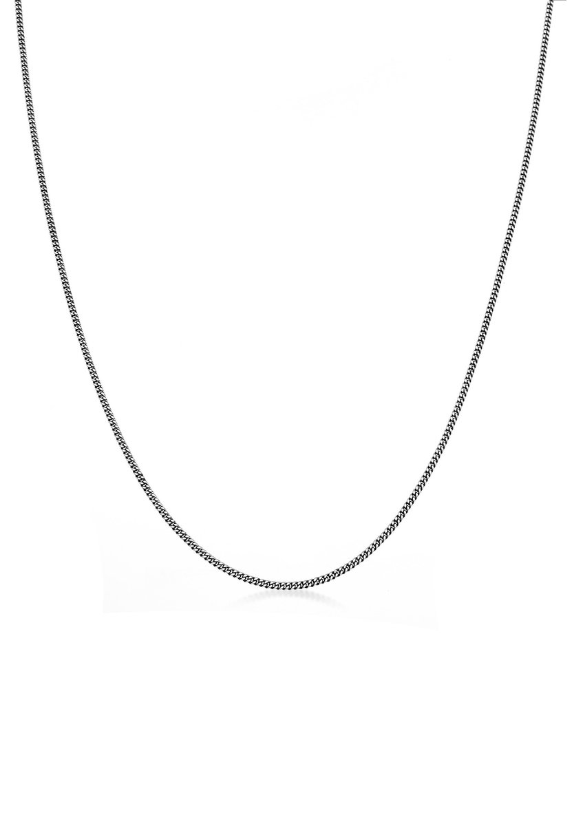 Haze & Glory - Halsketting - HG HAZE & GLORY - Halsketting unisex in 925 Sterling Zilver, sieraden unisex, geoxideerde zilveren ketting, broekketting, basis, 60-68 cm - Heren