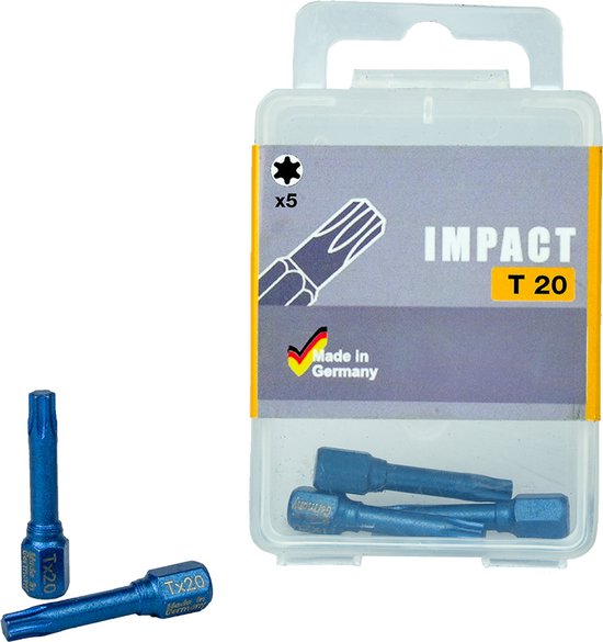 Wovar Impact bit TX 20 Industriële kwaliteit | Doos 5 stuks | bol