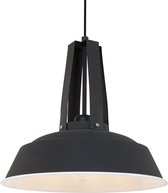 Industriële hanglamp Eden | 1 lichts | zwart | metaal | Ø 42 cm | in hoogte verstelbaar tot 200 cm | eetkamer / woonkamer / slaapkamer lamp | modern / industrieel design
