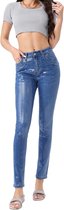 Dilena fashion Jeans skinny glossy glanzend paillette