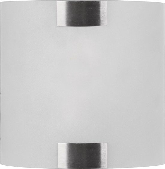 Applique LED - Éclairage mural - Trion Arup - Luminaire E27 - 1 lumière - Carré - Nickel mat - Métal