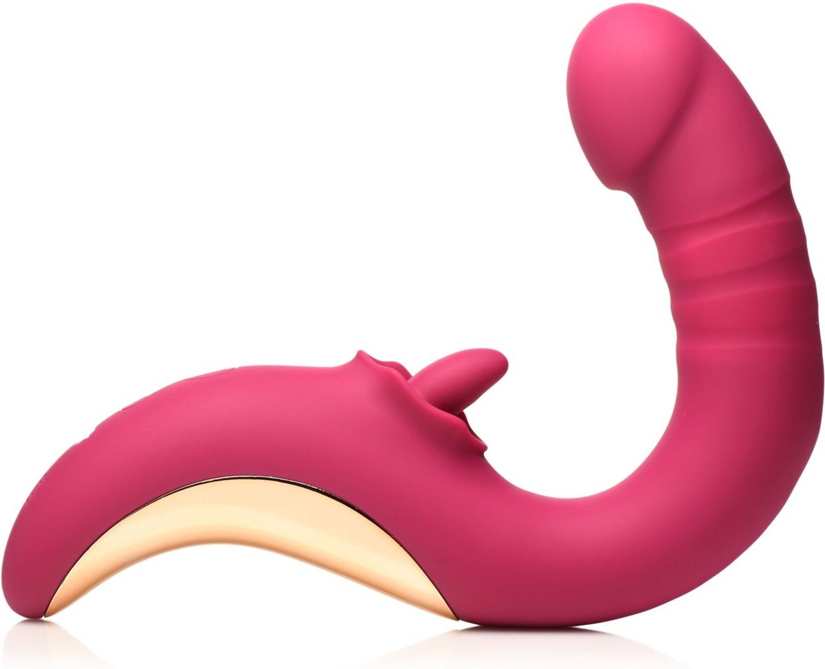 Goedkoopste XR Brands - Tease & Please Likkende & Stotende Vibrator - Roze