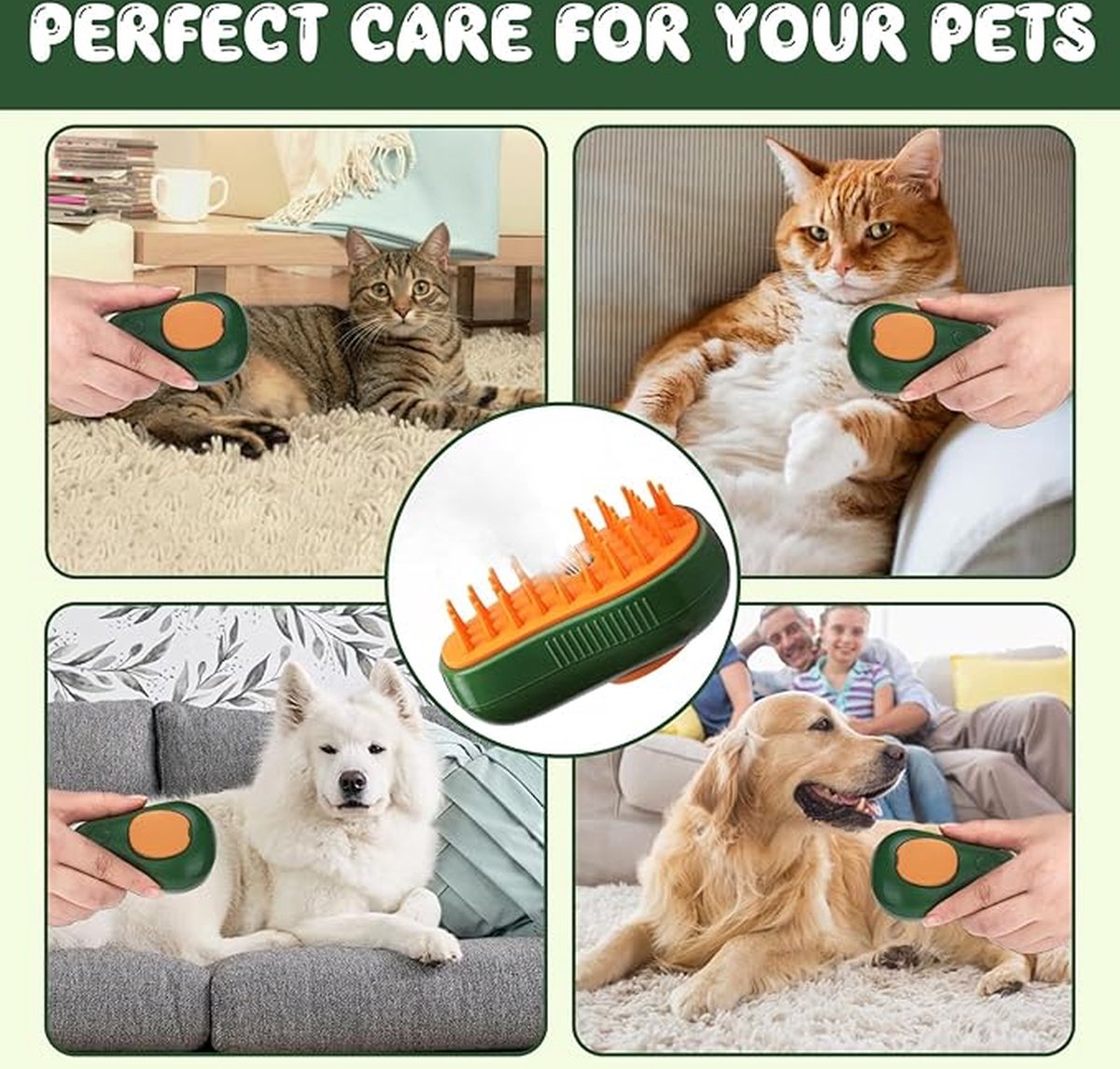Kat Grooming Borstel Hond Slicker Borstel Huisdier Reinigingsvergieten Borstel Massage Kammen voor katten en honden met kort Medium & Lang Haar