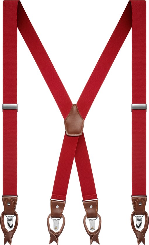 Vexel | Brede Rode X-vormige Verwisselbare Bretels