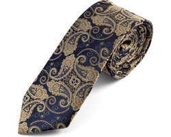 Blauwe Paisley Stropdas