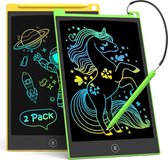 2 Pack LCD Schrijftablet, 8,5 Inch Kleurrijke Doodle Board Tekening Tablet voor Kinderen, Uitwisbare Herbruikbare Schrijven Tekening Pad, Leren Speelgoed Geschenken voor 3 4 5 6 Jaar Oude Jongens en Meisjes Peuters