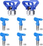 Omkeerbare spuittips, omkeerbare airless verfspuitmondpunten, airless verfspuitpistolen, airless tips, guard basissproeier voor woningen, gebouwen, dekken (211,313,415,517,623