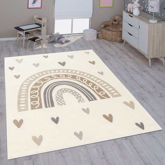 Paco Home Vloerkleed voor de kinderkamer Vloerkleed Kinderkamer Meisjes Jongens Verschillende Motieven En Formaten 120 cm Rund