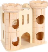 Knaagdierspeelgoed Speelhuis Kasteel Robin - Beige - 16 x 11 x 15 cm