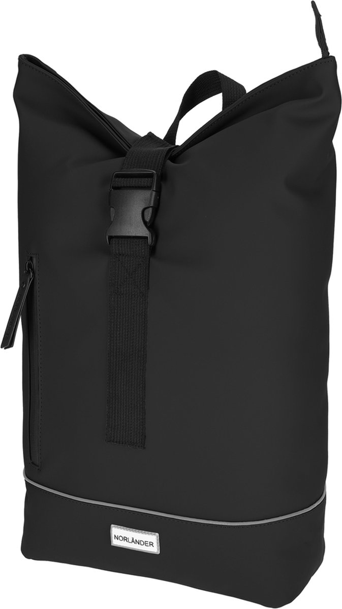 Norlander compacte rolltop rugzak - 23 Liter - Nubuck - 30 x 16 x 49 cm - Zwart