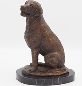 Brons beeld - Labrador klein - Bronzartes - 26 cm hoog