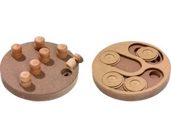Flamingo hondenspeelgoed – Brain Train Penny – houten intelligentiespel voor honden – 2-in-1 puzzel – hersenwerk voor honden – 32 cm