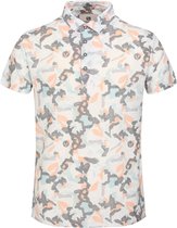 Gabbiano Overhemd Polo Jersey Camo Printed 234544 101 White Mannen Maat - S